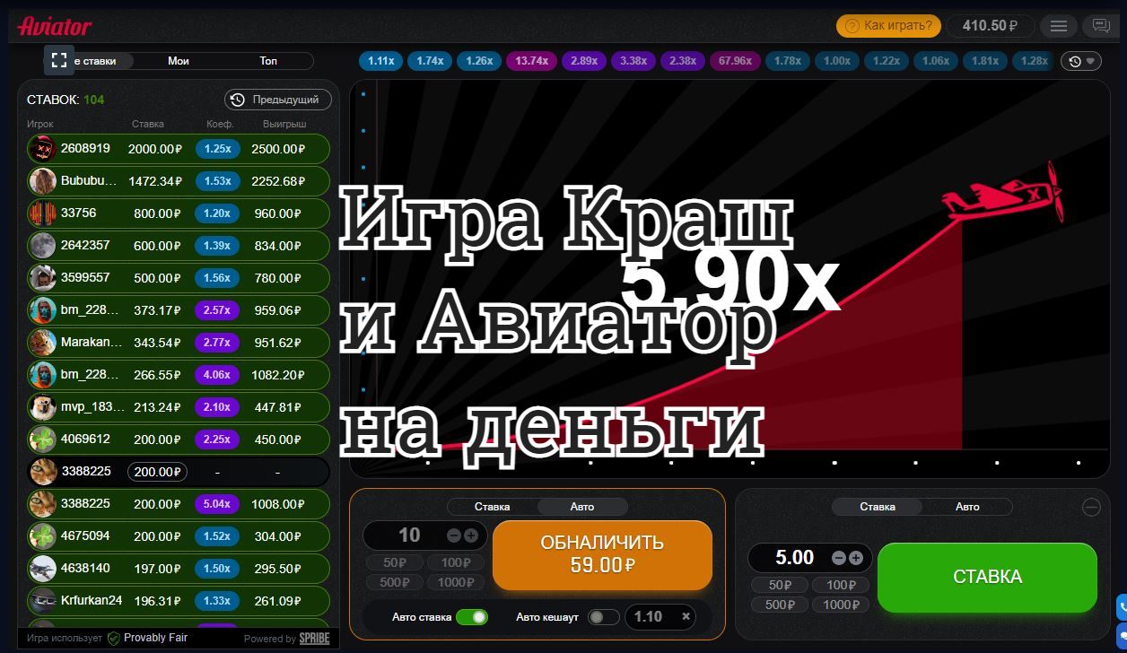 Краш (Crash) или Авиатор (Aviator) - топовая игра на реальные деньги - Игры  на деньги